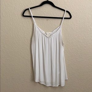 White Flowy Tank-top